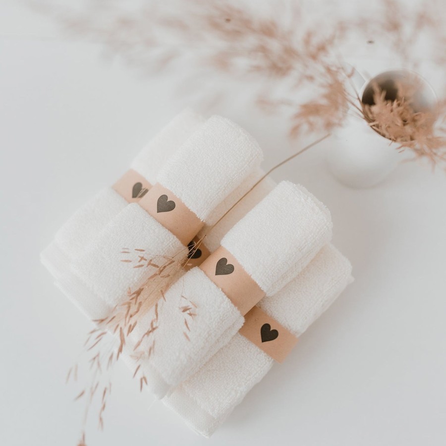 Handtucher Eulenschnitt  | Waschlappen Herz Im 6Er Set